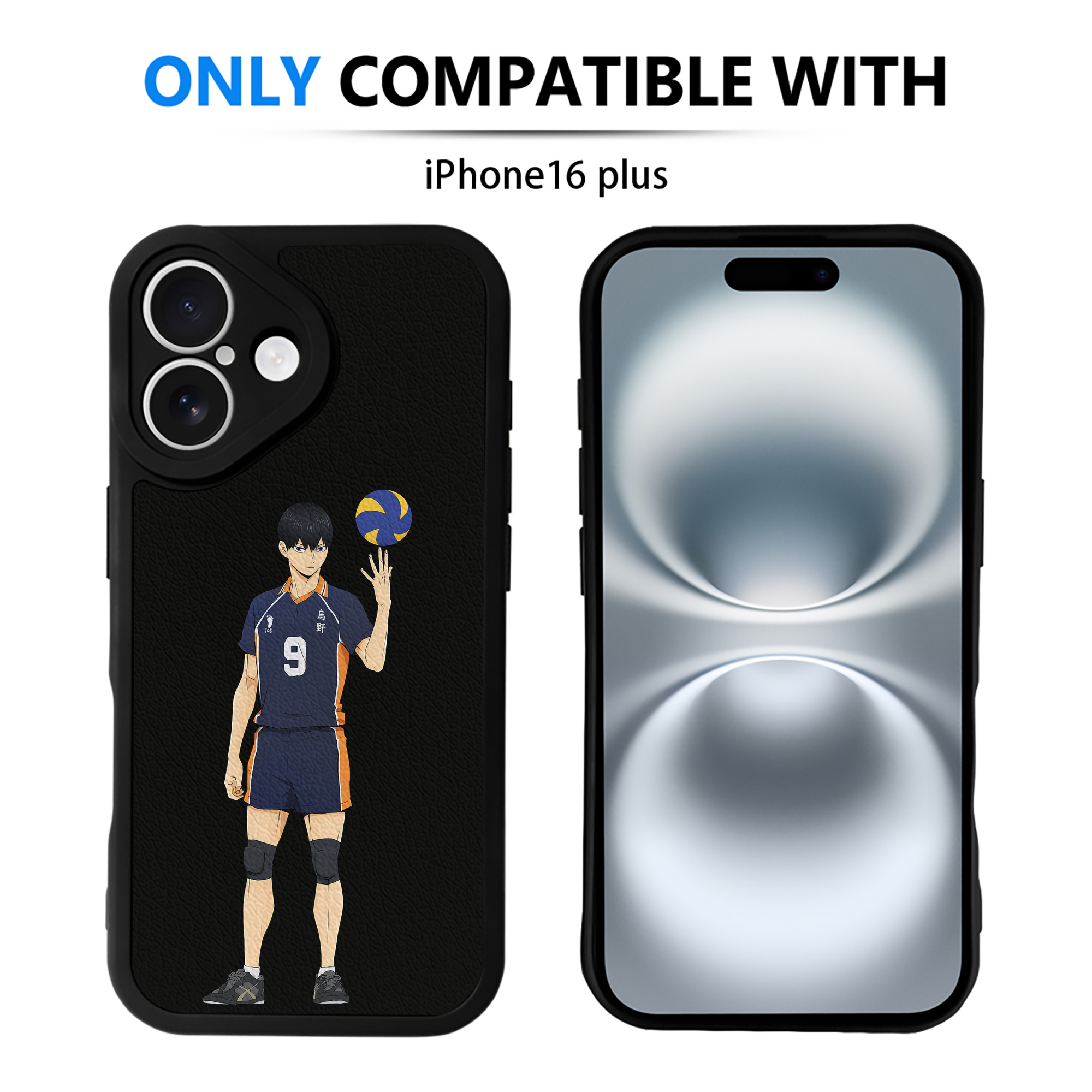 （画像用） ハイキュー!! Haikyu!! 【iPhone 16シリーズ対応】シリコンスマホケース（レザー調） 材質：シリコン